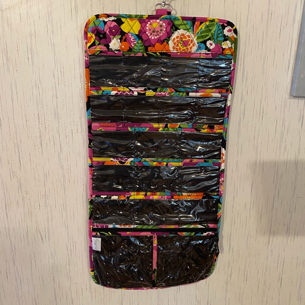 Vera Bradley Hanging Cosmetic Jewelry Toiletry Organizer Travel Bag